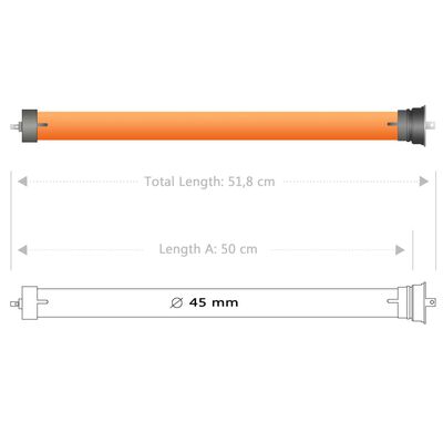 vidaXL Rohrmotoren 3 Stk. 30Nm