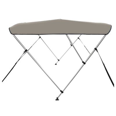 vidaXL 3-Bow Bimini-Top Grau 183x196x137 cm