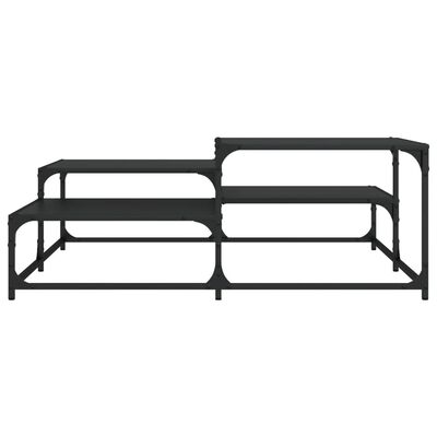 vidaXL Couchtisch Schwarz 107x107x40 cm Holzwerkstoff