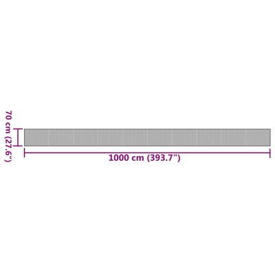 vidaXL Teppich Rechteckig Hell Natur 70x1000 cm Bambus