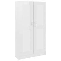 vidaXL Bücherschrank Hochglanz-Weiß 82,5x30,5x150 cm Holzwerkstoff