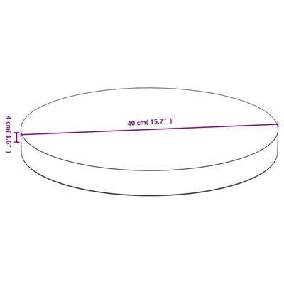 vidaXL Tischplatte Ø40x4 cm Bambus