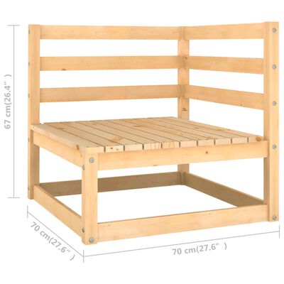 vidaXL 8-tlg. Garten-Lounge-Set mit Kissen Kiefer Massivholz