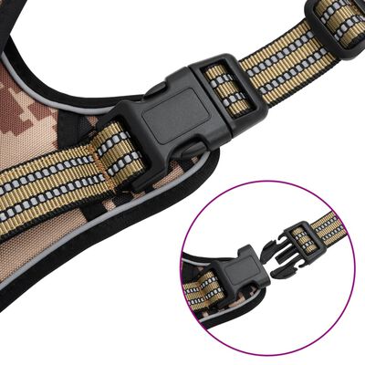 vidaXL Hundegeschirr mit Leine & Halsband Verstellbar Camouflage L