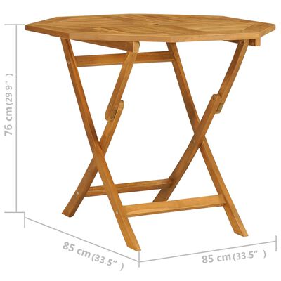 vidaXL 5-tlg. Garten-Essgruppe Massivholz Teak