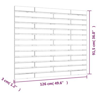 vidaXL Wand-Kopfteil Honigbraun 126x3x91,5 cm Massivholz Kiefer