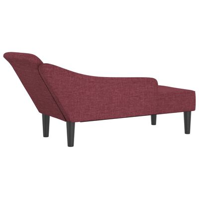 vidaXL Chaiselongue mit Kissen Weinrot Stoff