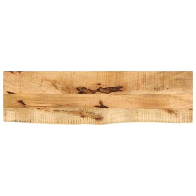 vidaXL Tischplatte 120x30x3,8 cm Baumkante Massivholz Raues Mangoholz