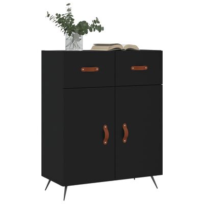 vidaXL Sideboard Schwarz 69,5x34x90 cm Holzwerkstoff