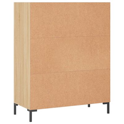 vidaXL Bücherregal Sonoma-Eiche 69,5x32,5x90 cm Holzwerkstoff