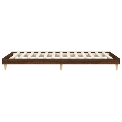 vidaXL Bettgestell ohne Matratze Braun Eiche 75x190 cm Holzwerkstoff