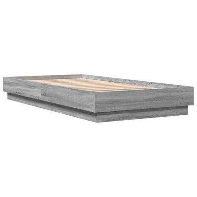 vidaXL Bettgestell Grau Sonoma 75x190 cm Holzwerkstoff