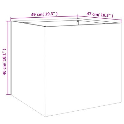 vidaXL Pflanzkübel Anthrazit 49x47x46 cm Stahl