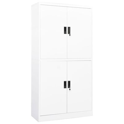 vidaXL Büroschrank Weiß 90x40x180 cm Stahl