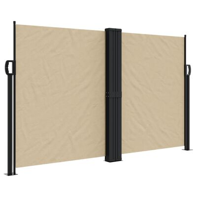 vidaXL Seitenmarkise Ausziehbar Beige 140x1200 cm