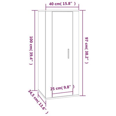 vidaXL 4-tlg. TV-Schrank-Set Grau Sonoma Holzwerkstoff