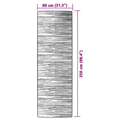 vidaXL Outdoor-Teppich Braun 80x250 cm PP