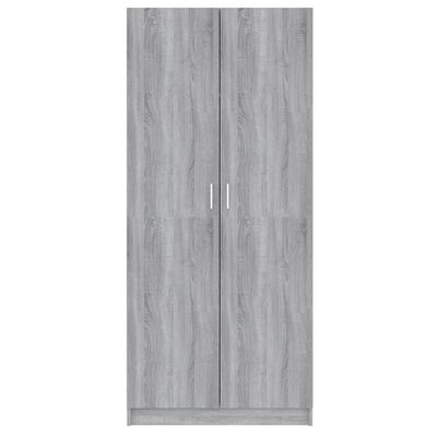 vidaXL Kleiderschrank Grau Sonoma 80x52x180 cm Holzwerkstoff