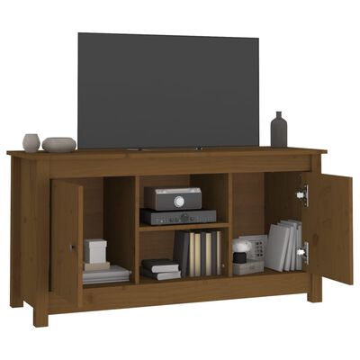 vidaXL TV-Schrank Honigbraun 103x36,5x52 cm Massivholz Kiefer