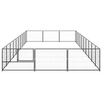 vidaXL Hundezwinger Schwarz 30 m² Stahl