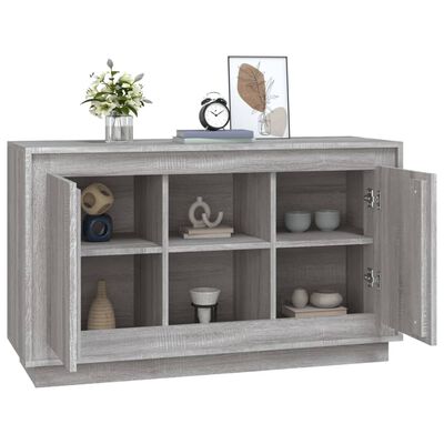 vidaXL Sideboard Grau Sonoma 102x35x60 cm Holzwerkstoff