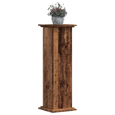 vidaXL Pflanzenständer Altholz-Optik 33x33x100 cm Holzwerkstoff