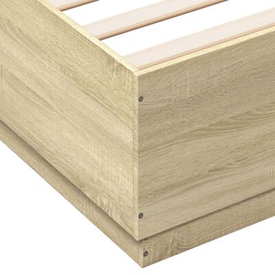 vidaXL Bettgestell Sonoma-Eiche 180x200 cm Holzwerkstoff