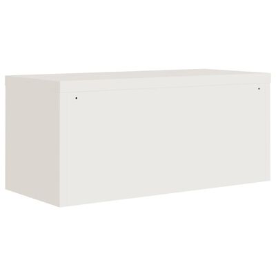 vidaXL Aktenschrank Weiß 90x40x145 cm Stahl