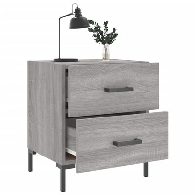 vidaXL Nachttisch Grau Sonoma 40x35x47,5 cm Holzwerkstoff