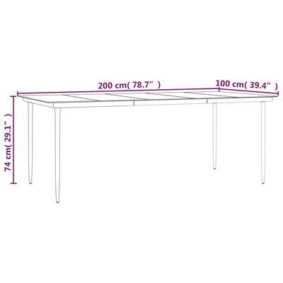 vidaXL 9-tlg. Garten-Essgruppe Poly Rattan