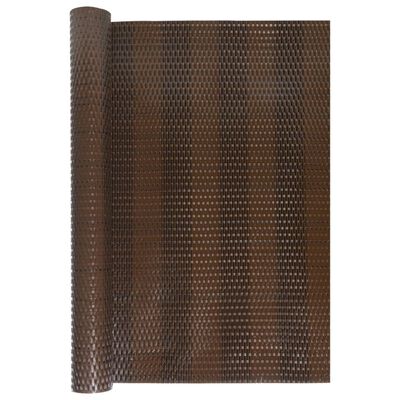 vidaXL Balkon-Sichtschutz Braun und Schwarz 500x100 cm Poly Rattan