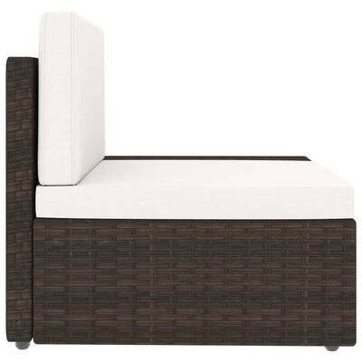 vidaXL 3-tlg. Garten-Lounge-Set Poly Rattan Braun