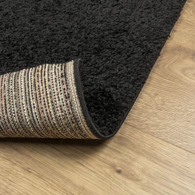 vidaXL Shaggy-Teppich PAMPLONA Hochflor Modern Schwarz 100x200 cm