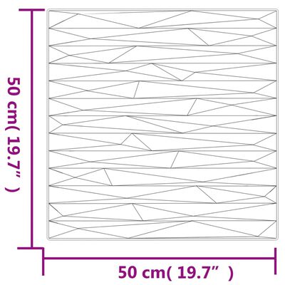 vidaXL Wandpaneele 48 Stk. Weiß 50x50 cm XPS 12 m² Stein