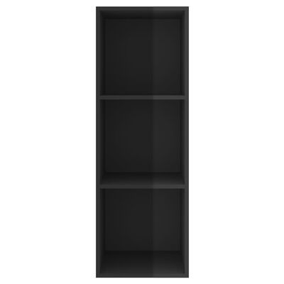 vidaXL TV-Wandschrank Hochglanz-Schwarz 37x37x107 cm Holzwerkstoff