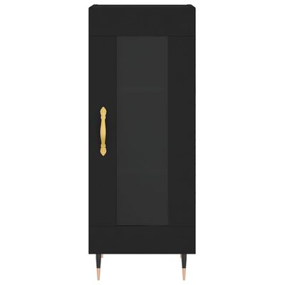 vidaXL Highboard Schwarz 34,5x34x180 cm Holzwerkstoff