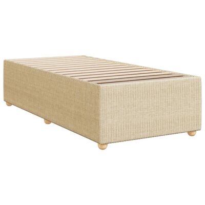 vidaXL Boxspringbett mit Matratze Creme 90x200 cm Stoff