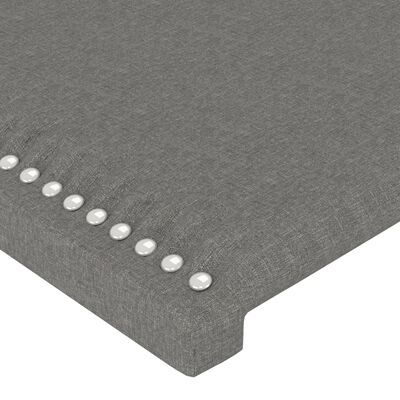 vidaXL Kopfteil mit Ohren Dunkelgrau 103x23x118/128 cm Stoff