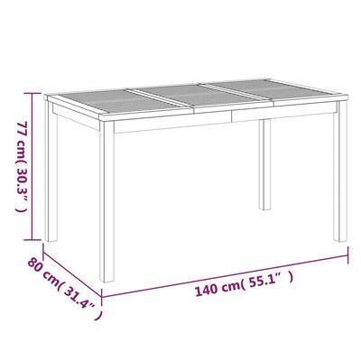 vidaXL 3-tlg. Garten-Essgruppe Massivholz Teak