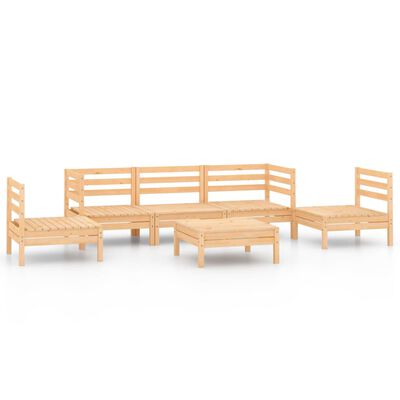 vidaXL 6-tlg. Garten-Lounge-Set Kiefer Massivholz