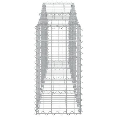 vidaXL Gabionen mit Hochbogen 8 Stk. 200x30x60/80 cm Verzinktes Eisen