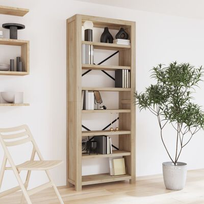 vidaXL Bücherregal 7 Böden 80x30x200 cm Massivholz Akazie