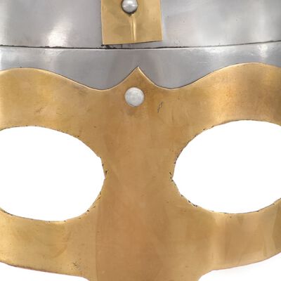 vidaXL Wikinger-Helm Antik Replik LARP Silbern Stahl