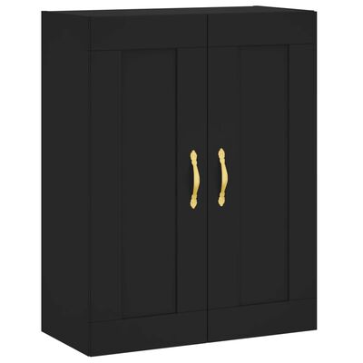 vidaXL Highboard Schwarz 69,5x34x180 cm Holzwerkstoff