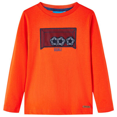 Kinder-Langarmshirt Hellorange 116