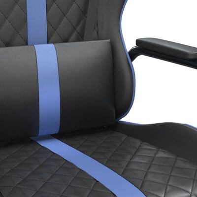 vidaXL Gaming-Stuhl mit Massagefunktion Blau und Schwarz Kunstleder