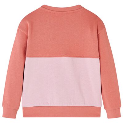 Kinder-Sweatshirt mit Farbblock Rosa 128