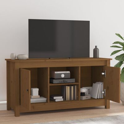 vidaXL TV-Schrank Honigbraun 103x36,5x52 cm Massivholz Kiefer