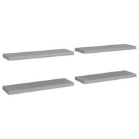 vidaXL Schweberegale 4 Stk. Grau 80x23,5x3,8 cm MDF