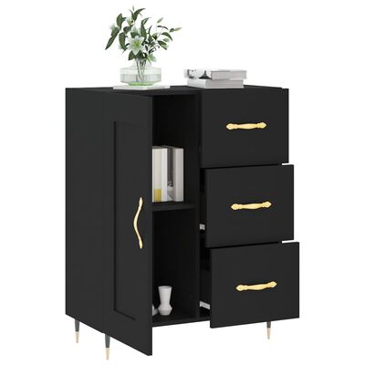 vidaXL Sideboard Schwarz 69,5x34x90 cm Holzwerkstoff